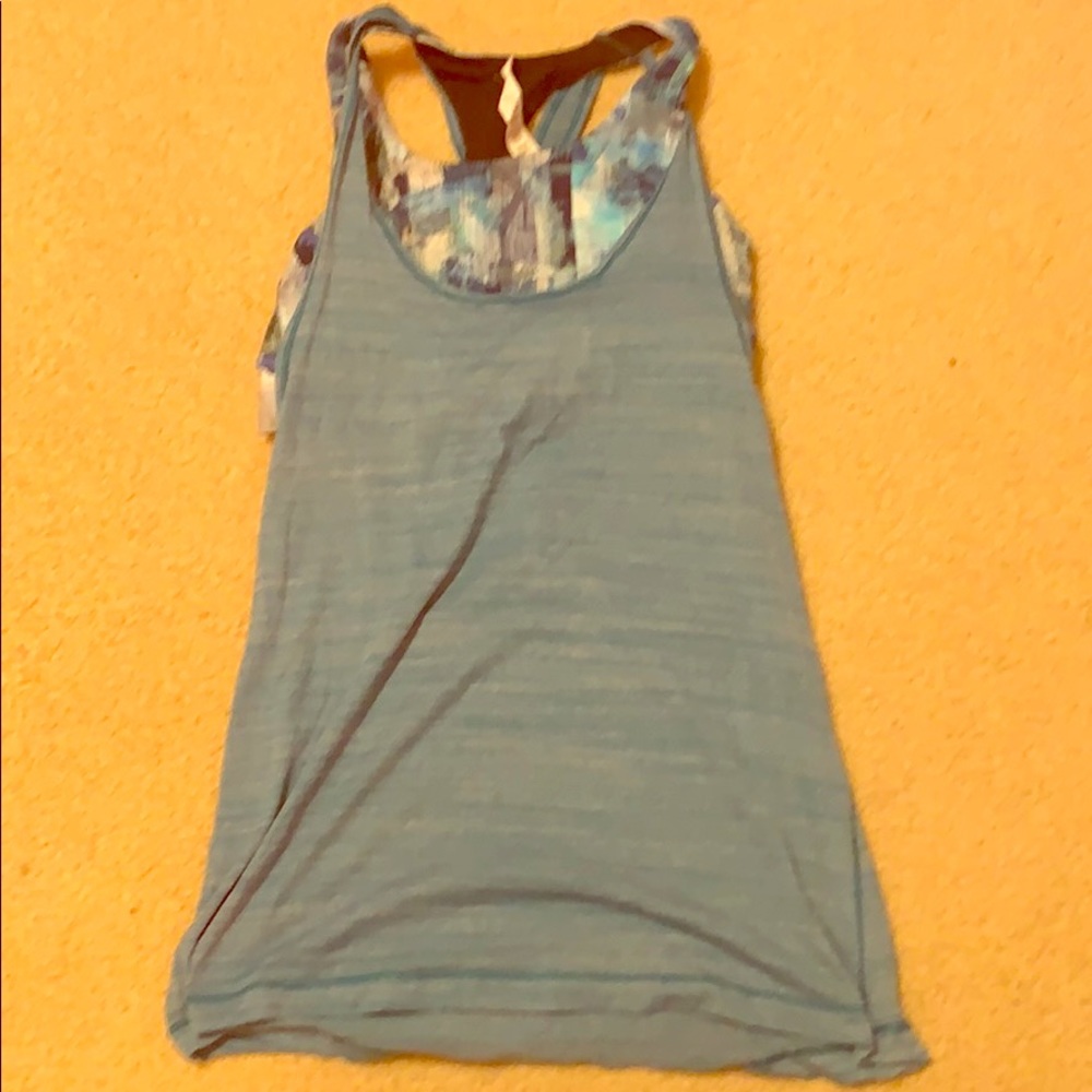 Blue Lululemon open back tank